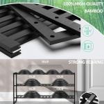 Bamboo 3-Tier Shoe Rack Organizer for Entryway