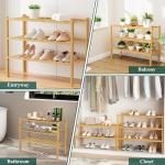 3-Tier Bamboo Shoe Rack for Home Organization