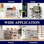 Kitsure Grey Stackable Shoe Rack Organizer