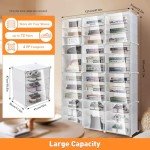 12-Tier Stackable Shoe Rack for 72 Pairs