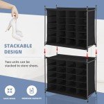 Stackable Shoe Cubby Organizer – 20-Cube Rack