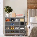4-Tier Gray Cube Shoe Rack Organizer