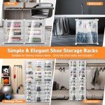 12-Tier Stackable Shoe Rack for 72 Pairs