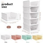 5-Pack Stackable Storage Baskets for Home Organization