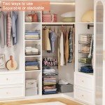 4-Tier Stackable Closet Organizers and Shelf Bins