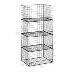4-Tier Stackable Closet Organizers and Shelf Bins