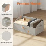 Set of 6 Foldable Storage Baskets - Light Grey