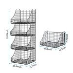 4-Pack Stackable Wire Baskets for Home Organization