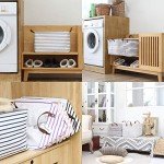 Gray Stripe Large Foldable Storage Bins - 31L