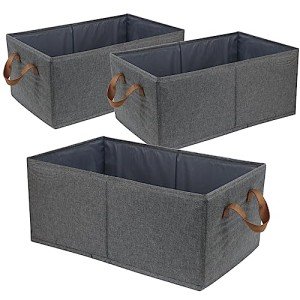 3-Pack Large Storage Bins for Home Organization