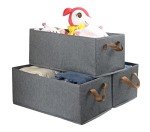 3-Pack Large Storage Bins for Home Organization