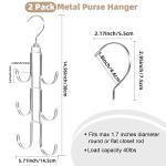 2-Pack Purse Hanger Organizer for Closet Storage