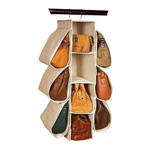 10-Pocket Hanging Handbag Organizer for Closets