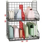 Closet Handbag Organizer with Adjustable Dividers (2-Pack)