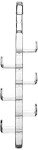 Spectrum Virgo Clear 6-Hook Purse Organizer