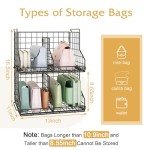 Closet Handbag Organizer with Adjustable Dividers (2-Pack)