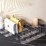 Clear Plastic Handbag Organizer with Dividers - 2 Pcs