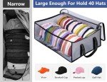 Large Baseball Cap Storage Organizer - Holds 40 Caps