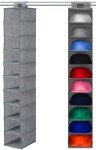 10-Shelf Gray Hat Rack Organizer for Storage