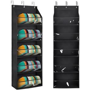 5-Tier Wall-Mounted Baseball Cap Organizer