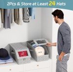 Stackable Hat Storage for 24 Caps – Grey