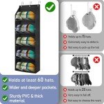5-Tier Wall-Mounted Baseball Cap Organizer