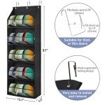 5-Tier Wall-Mounted Baseball Cap Organizer