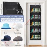 5-Tier Wall-Mounted Baseball Cap Organizer