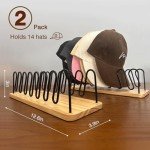 2 Pack Hat Organizer for 14 Baseball Caps
