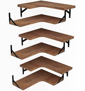 LEOPO Set of 6 Corner Floating Shelves