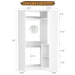 Corner Closet Organizer System with Shelves and Rods