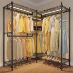 VIPEK L-Shaped Heavy Duty Clothes Rack with Shelves
