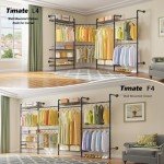 L4 Heavy-Duty L-Shaped Clothing Rack