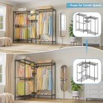 VIPEK L-Shaped Heavy Duty Clothes Rack with Shelves