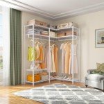 VIPEK L30 Corner Clothes Rack with Adjustable Shelves