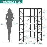 YITAHOME 5-Tier L-Shaped Corner Bookshelf