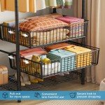 VIPEK L9 L-Shaped Clothing Rack with Baskets