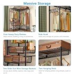 VIPEK L9 L-Shaped Clothing Rack with Baskets