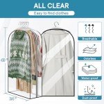 3 Pack Clear Garment Bags with Zipper Closure