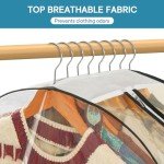 3 Pack Clear Garment Bags with Zipper Closure