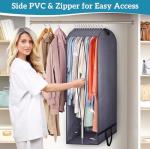 KIMBORA 10" Clear Garment Bags for Closet Storage