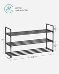 3-Tier Metal Shoe Rack for 12-15 Pairs