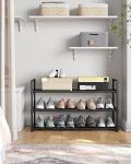 3-Tier Metal Shoe Rack for 12-15 Pairs