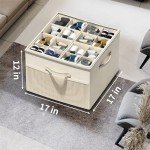 Shoe Organizer Box Set with Adjustable Dividers