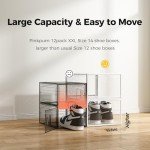 XXL Clear Shoe Storage Boxes - 12 Pack