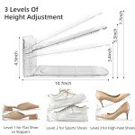 12-Pack Adjustable Shoe Organizer Stackers for Closets