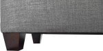 Diamond Tufted Shoe Storage Ottoman - Dark Grey