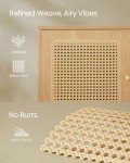 VASAGLE Boho Rattan 3-Tier Shoe Storage Cabinet