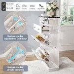 Maupvit Narrow Freestanding Shoe Storage Cabinet