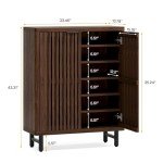 Tribesigns 6-Tier Shoe Cabinet with Shutter Doors